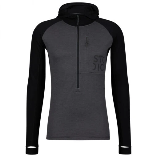 Stoic Merino260 StadjanSt. 3/4 Zip W. Hood - Merino Hoodie